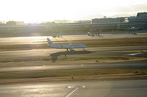 羽田空港の飛行機のフリー写真素材