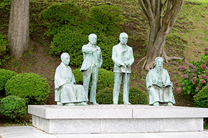 函館四天王像のフリー写真素材