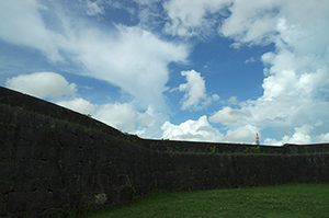 首里城の石垣のフリー写真素材