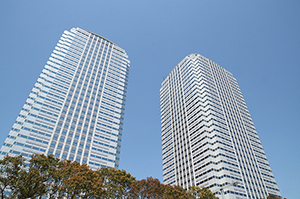 高層ビル（海浜幕張）のフリー写真素材