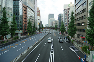 昭和通りのフリー写真素材