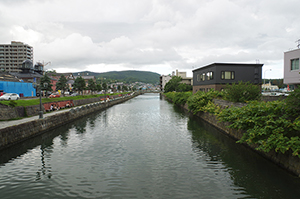 小樽運河付近のフリー写真素材
