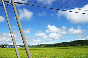 北海道の自然と空のフリー写真素材