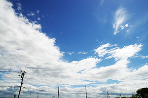 空と雲のフリー写真素材