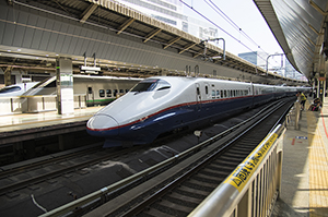 長野新幹線E2系「あさま」のフリー写真素材
