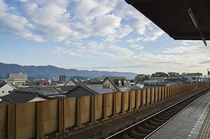 駅ホーム（高知）のフリー写真素材