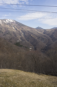 明智平から見える男体山のフリー写真素材