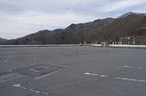 明智平の駐車場のフリー写真素材