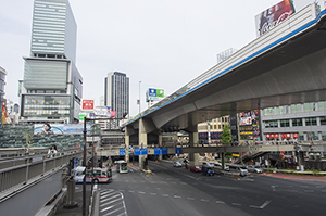 渋谷と首都高のフリー写真素材
