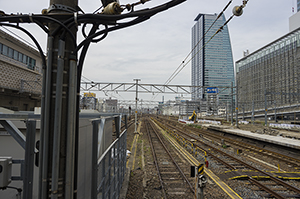 名古屋駅ホームからの風景のフリー写真素材