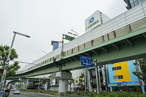 名古屋高速都心環状線の道路のフリー写真素材