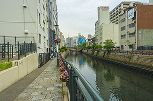 名古屋の納谷橋のフリー写真素材