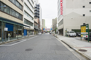 名古屋市の長者町繊維問屋街のフリー写真素材