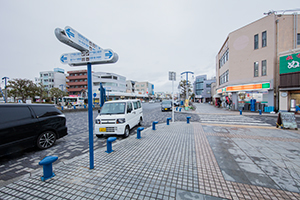 銚子駅前のフリー写真素材