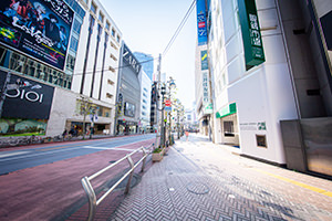 渋谷 井の頭通りのフリー写真素材