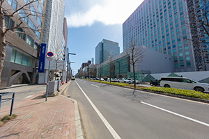 札幌駅前通のフリー写真素材