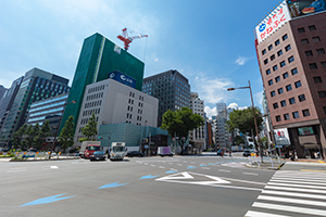 銀座 昭和通りのフリー写真素材