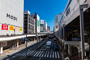 町田駅前通りのフリー写真素材