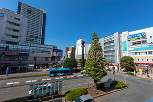 所沢駅西口前のフリー写真素材